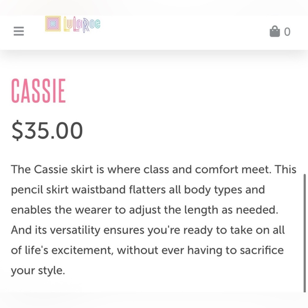 LULAROE Cassie Skirt - Picture 8 of 8